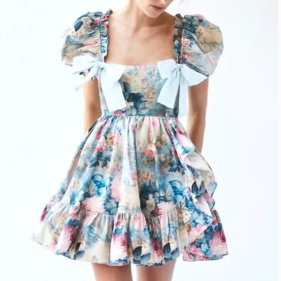 Selkie x FP The Chateau Paper Buttercream Mini Cotton Dress - Picture 3 of 10